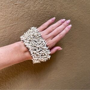 Elegant Cream Beaded Bracelet